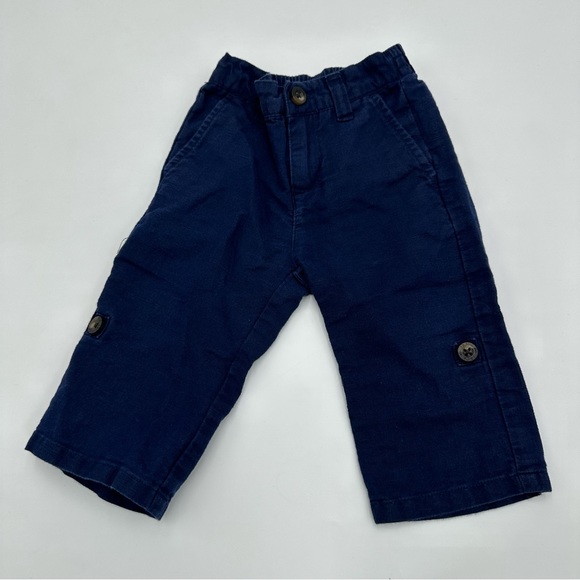 Janie and Jack Other - Janie and Jack (6-12mo) Navy Blue Linen Pants